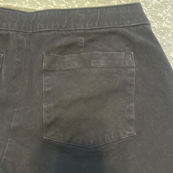 SPANX Polished Stretch Cotton Shorts Black Women's size LARGE - Picture 5 of 12